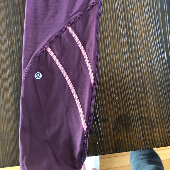 Purple Lululemon Pants with Mesh Detail - Picture 3 of 3